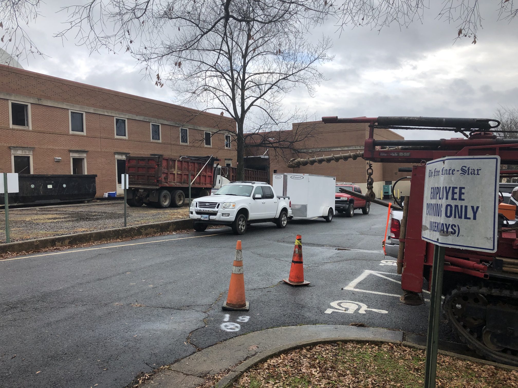 Demolition work beginning on former FLS HQ - Fredericksburg, VA 